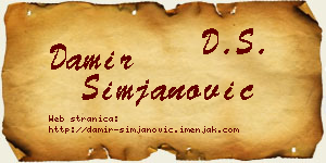Damir Simjanović vizit kartica